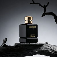 Fabrication sur mesure de flacons de parfum en verre de luxe vides de 50 ml et 100 ml, emballage noir mat carré, flacons de Cologne avec couvercle en plastique