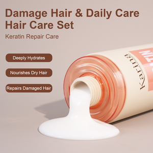 Champú y <span class=keywords><strong>Acondicionador</strong></span> de Queratina al por Mayor para Reparar el Cabello Dañado, con Logotipo Personalizado, Cuidado del Cuero Cabelludo, Champú Reparador para Salón de Belleza - Product Image 4