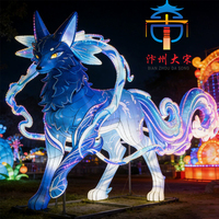Lanternes géantes en soie personnalisées en forme d'animaux - Décoration pour festivals et événements en plein air