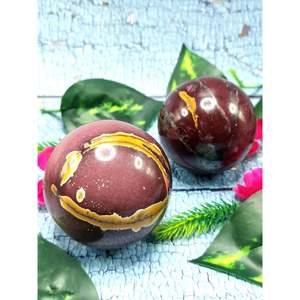 Esfera/bola de piedra de jaspe Mookaite - Energía/Reiki/Cristaloterapia - 3 pulgadas de diámetro y 435 g (0.96 lb) - UNA PIEZA - Product Image 1
