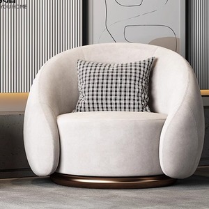 Chaise de salon ronde de luxe moderne de style nordique, pivotante, pour salle à manger et salon – Offre spéciale - Product Image 2