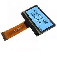 Pantalla OLED de 1.54 pulgadas (1.54\") 128x64 píxeles UG-2864KLBMG01 con interfaz I2C SPI
