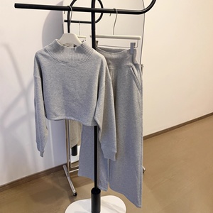 <span class=keywords><strong>Pantaloni</strong></span> Sportivi Casual da Donna <span class=keywords><strong>Bianchi</strong></span> con Gamba Larga, Vita Media e Coulisse, in Maglia con Patchwork, per Autunno - Product Image 3