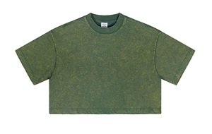 Maglietta da <span class=keywords><strong>donna</strong></span> <span class=keywords><strong>oversize</strong></span> di alta qualità con lavaggio acido Top Crop personalizzato alla moda all'ingrosso Top camicie - Product Image 5