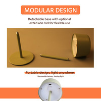 Lampe de table LED modulaire de luxe 2-en-1, lumière de bureau moderne et minimaliste, gradation progressive 3CCT, Ra>90, pour chambre et bureau (CE/RoHS)