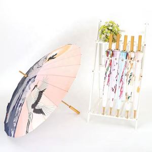 Parapluie chinois à manche droit entièrement automatique à 24 baleines, en polyester, diamètre ouvert 106 cm, résistant au vent fort et à la pluie, personnalisable - Product Image 4