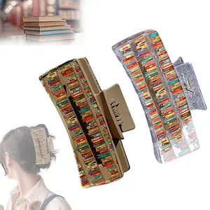 Book print rectangular scratch clip back of the head BB clip 10 cm fo Birthday gifts for friends and family