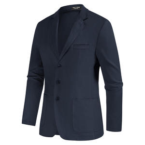 OEM เสื้อโค้ทสำหรับผู้ชาย, เสื้อโค้ทลำลองแขนยาวมีปกมีกระดุม3เม็ดพลัสไซส์ผ้าสำหรับผู้ชายเสื้อเบลเซอร์คอตตอน - Product Image 3