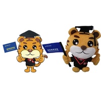 Jouets en peluche personnalisés en forme de queue de tigre, porte-clés en forme d'écureuil pour enfant