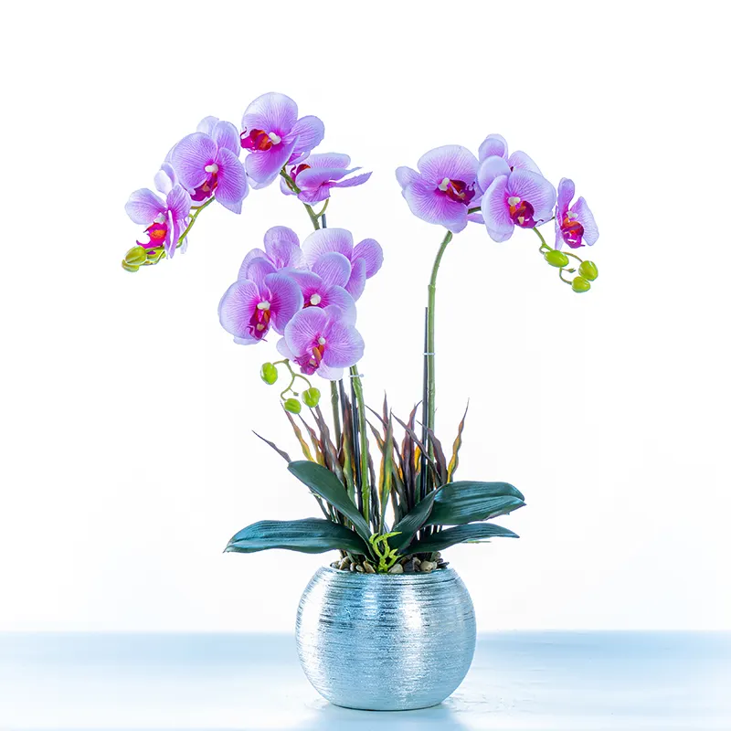 Christmas simulation flowers artificial orchid flower phalaenopsis for home ornament gift wedding decoration