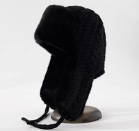 FF6322 Gorro de Invierno Unisex con Forro Polar Cálido, Gorro de Punto con Orejeras, Gorro de Esquí Cálido, Gorro Ushanka