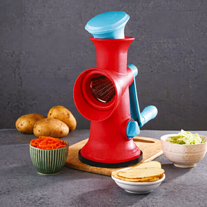 ANAX Râpe Rotative Pliable 4-en-1 Manuel pour Légumes/Fruits/Fromage, Lames en Acier Inoxydable PP, Compatible Lave-Vaisselle, Outil de Cuisine - Product Image 1
