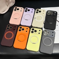 Étui de téléphone magnétique rotatif en silicone compatible avec 18 Pro Max, moulage par injection transparent de 17 pouces, grand format