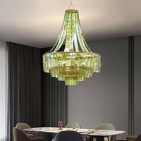 Lustre moderne de luxe personnalisé en verre de Murano en forme de pyramide, lampe suspendue pour la décoration intérieure de la maison, du salon et de la chambre à coucher
