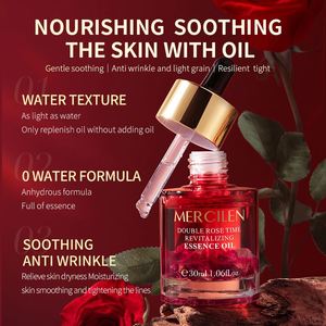 Etichetta privata 30ml di olio di Rose viso a base di erbe vegane Anti-invecchiamento siero sbiancante olio di rosa squalano rassodante pelle Anti-rughe - Product Image 3