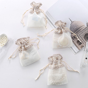 Sac à bonbons personnalisé en dentelle avec cordon de serrage, sac à bonbons pour fête d'anniversaire et de mariage, sacs-cadeaux en <span class=keywords><strong>tissu</strong></span> pour décoration de bijoux - Product Image 6