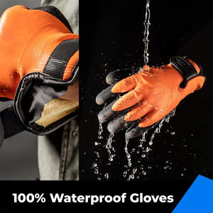 معتمد وفقًا لمعيار EN511 -40 ° قفازات عمل مقاومة للبرد الشديد مطلية باللاتكس مضادة للانزلاق وحرارية للسلامة في فصل الشتاء - Product Image 5