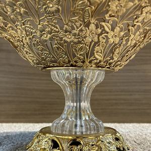 Metallo con manico in metallo, ciotola rotonda di frutta e caramelle - Product Image 5