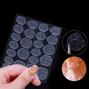 Großhandel 24 pcs/Sheet Adhesive Fake Nagel kleber Aufkleber für Press on Nails