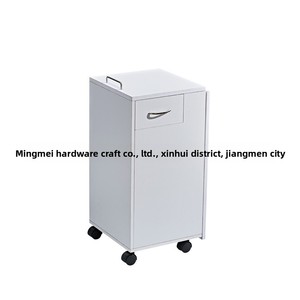 <span class=keywords><strong>Table</strong></span> de <span class=keywords><strong>manucure</strong></span> en MDF blanc avec tiroirs de rangement et design pliable pour usage commercial - Product Image 3