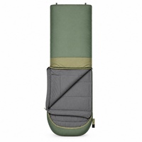 Sac de couchage à capuche de style enveloppe vert pour adultes en tissu imperméable de haute qualité Forjoy