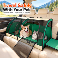 Lit de voiture pour chien en tissu Oxford, souple, et cage de transport portable toutes saisons pour chiens de petite/moyenne taille