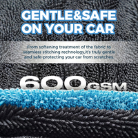Serviettes de séchage de voiture en microfibre professionnelles super absorbantes à boucles torsadées, sans peluches, sans traces, avec logo personnalisé, pour le detailing automobile