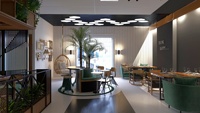 Solution clé en main pour la conception d'intérieur de café et la production de mobilier