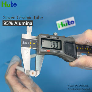 โรงงานฮูโตผลิตหลอดเซรามิกอะลูมินาเคลือบ 95% ทนความร้อนสูง ขนาด 8*3.5*505 มม. - Product Image 5