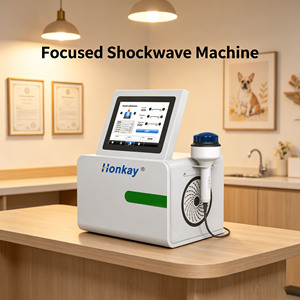 Máquina de Terapia de Ondas de Choque Extracorpóreas Portátil con Certificación CE, Dispositivo de Terapia de Ondas de Choque Enfocadas para Reducción del Dolor en Animales, Veterinaria - Product Image 1