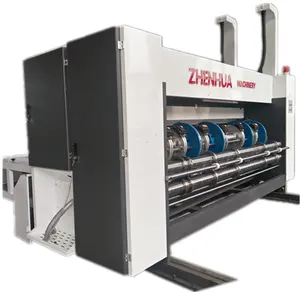 High Speed Fully Automatic Carton Box Flexo Folder Gluer Machine Corrugated Cardboard Printing Slotting Die-Cutting Machinery