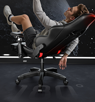Chaise de jeu ergonomique en nylon avec accoudoirs, confortable pour une longue utilisation assise, inclinable, pour la maison, le bureau, le dortoir