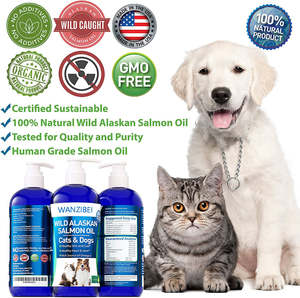 שמן סלמון אלסקי בר טהור לכלבים וחתולים תומך בתפקוד מפרקי חיסון לב בריאות אומגה 3 תוסף מזון נוזלי לחיות מחמד - Product Image 5