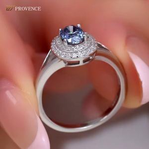 Anillo de Compromiso de Plata de Ley 925 Chapado en Oro Blanco con Moissanita VVS1 de Forma Ovalada, Joyería Nupcial Personalizada de Alta Calidad - Product Image 1