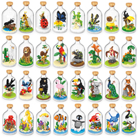 Nouveau jouet de construction en briques DIY, mignon et éducatif, mini blocs de construction en plastique pour enfants de 5 à 7 ans, modèle d'animaux de la jungle