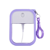En stock – Flacon pulvérisateur format carte de crédit 38 ml avec manchon en silicone, rechargeable, vaporisateur de poche à fine brume, bouteille d'eau portable