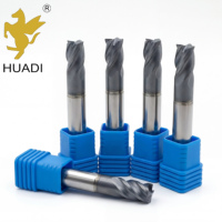 Fraise à queue en carbure à 4 dents ultra-dure HRC55/60 à fond plat, outil CNC pour acier et aluminium, directement de l'usine