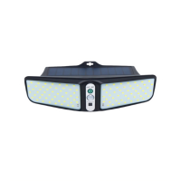 Applique murale LED d'extérieur à énergie solaire avec détecteur de mouvement, lampe de jardin de sécurité étanche pour l'éclairage de la cour, du patio et des sentiers.