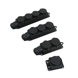 Ip54 16A Châu Âu Không Thấm Nước Ngoài Trời Ổ Cắm Điện 1/2/<span class=keywords><strong>3</strong></span>/4 Cách 3500W Mưa Bìa EU Wifi Tương Thích Công Nghiệp Đèn Chủ Sở Hữu Cơ Sở - Product Image 3