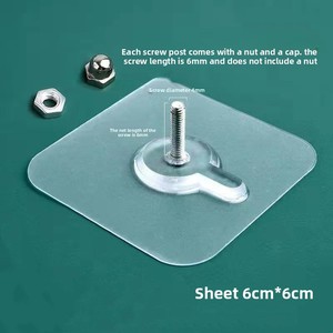 Crochets adhésifs en PVC <span class=keywords><strong>sans</strong></span> <span class=keywords><strong>vis</strong></span> et <span class=keywords><strong>sans</strong></span> couture pour accrocher des cadres muraux et des rangements muraux <span class=keywords><strong>sans</strong></span> clous - Product Image 3