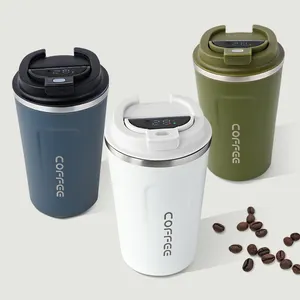 Custom Logo 380ml Stainless Steel Double Wall Vacuum Insulated Mug Smart Temperature Controlled Office Hot Ice Coffee Cup