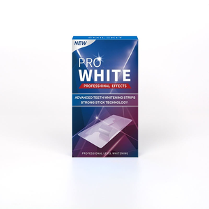 Nouvelle sortie : Bandes blanchissantes pour les dents sans peroxyde, 6 % de peroxyde d'hydrogène, avec étiquette privée pour usage domestique, saveur menthe, bleu - Product Image 2