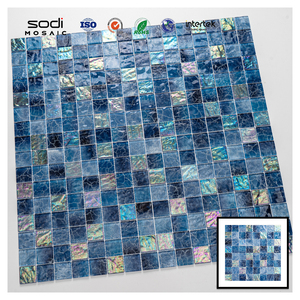 Phong cách Châu Âu khách sạn tắm spa tắm ngoài trời pha lê sáng trộn màu xanh óng ánh màu xanh lá cây sàn gạch ThủY Tinh Hồ bơi khảm - Product Image 3