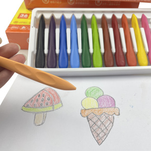 Crayons de cire colorés brillants personnalisés, non toxiques, lavables, en coffret de 12, 18, 24 ou 36, ensemble d'art - Product Image 6