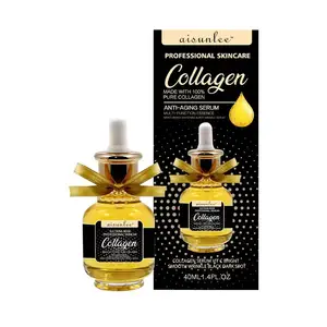 Fabriek Levering Oem Odm 24K Goud Vloeibare Pure Parfum Collageen/Vc/Ve/Aloë Facial Olie Anti aging Serum