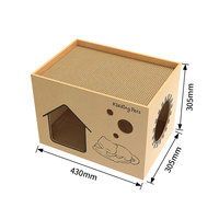 Griffoir pour chat en forme de L à double couche écologique avec du bois durable et du sisal pour le plaisir des félins