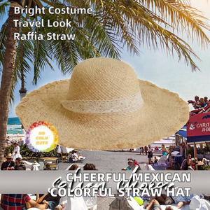 Cheerful Mexican Floppy Raffia <b>Straw</b> <b>Hat</b> From Vietnam Colorful for Party and Outdoor Use - Product Image 2