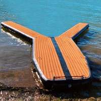 Plateforme flottante gonflable en forme de Y durable, ponton gonflable, quai portable pour jet ski, yacht