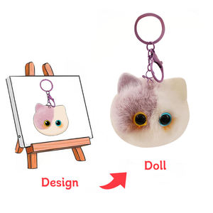 Low Moq Odm Oem Custom Tekening Ontwerp Pluche Pop Dier Humanoïde Pop Pluche Sleutelhanger Custom - Product Image 6