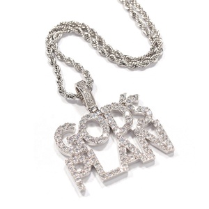 Bijoux personnalisés de mode Hip Hop, collier avec pendentif en plaqué argent et diamant glacé, PLAN de animaux, nouvelle collection - Product Image 3